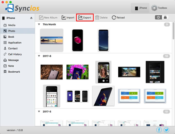 export from iPhone to Mac