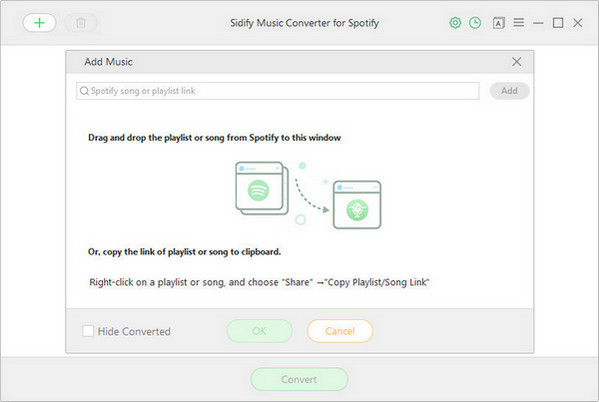 Add Spotify Music Playlists Links