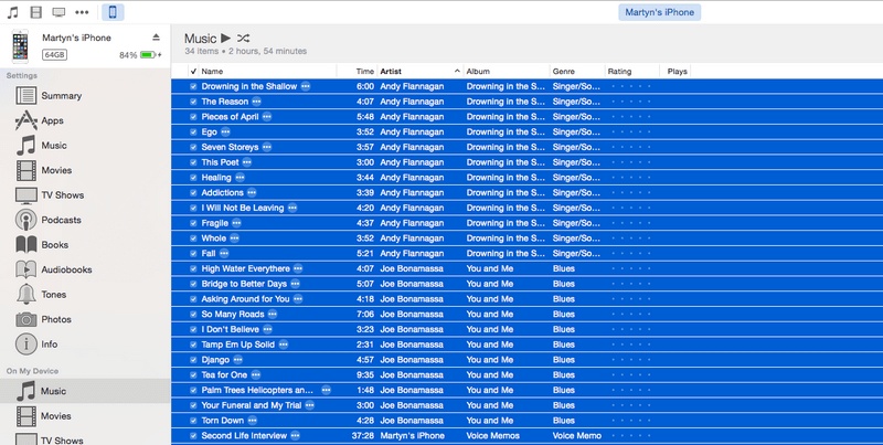 how to delete songs from iphone