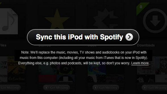 Sync this iPod with Spotify