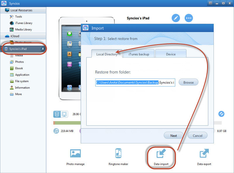transfer iphone content to ipad