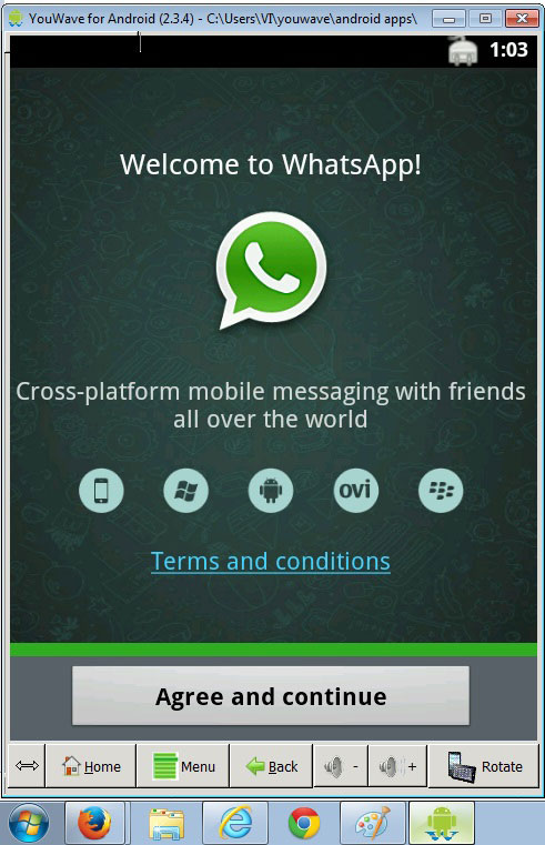 use whatsapp on PC with YouWave android emulator