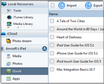 Manage iPad eBooks