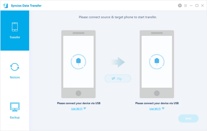 SynciOS Data Transfer screen shot