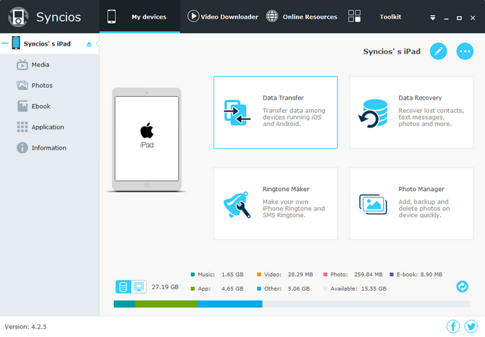 Manage files between iOS, Android and PC