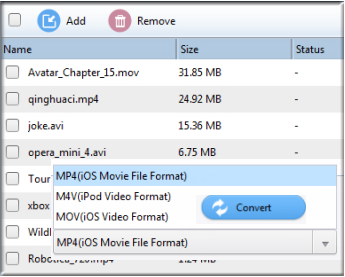 Convert video or audio files for iPhone, iPoad, iPod