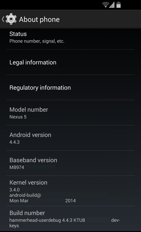KitKat Android 4.4.3