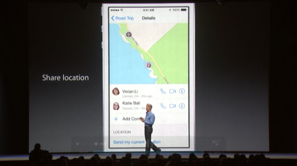 iOS 8 share location