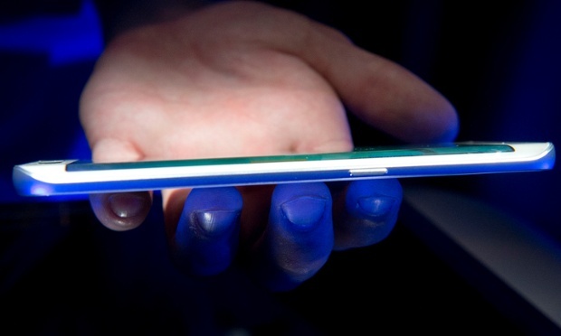 The Galaxy S6 Edge has a gently curved screen on the left and right sides
