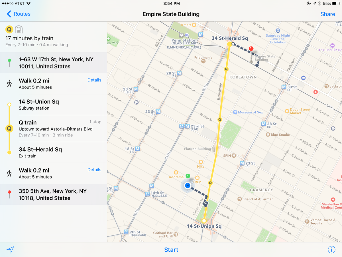 iOS 9 map