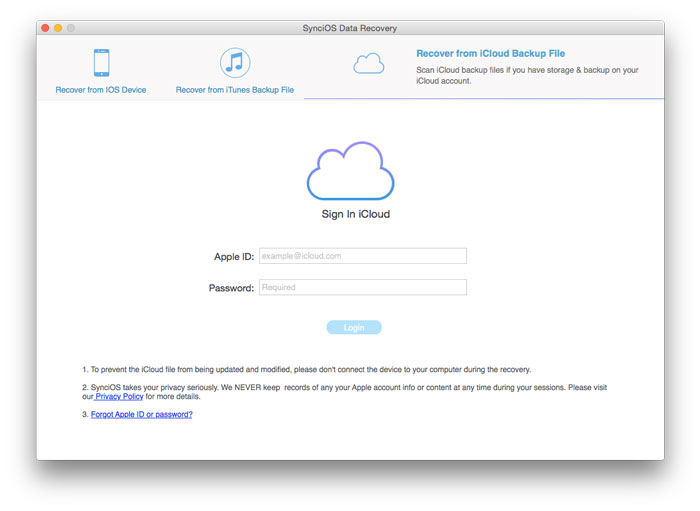 recover calendar from iCloud backup