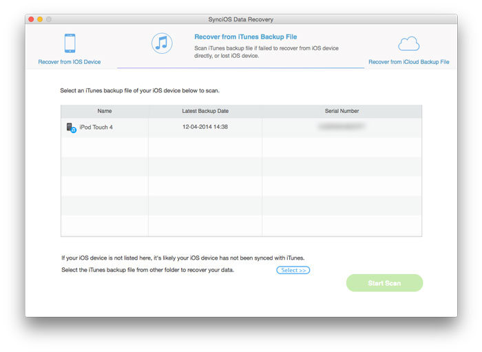 recover calendar for iTunes backup