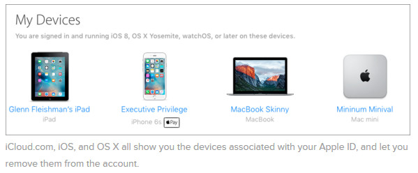 icloud devices