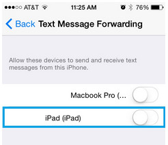 receive messages on ipad