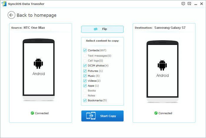 switch from old phone to Samsung Galaxy S7