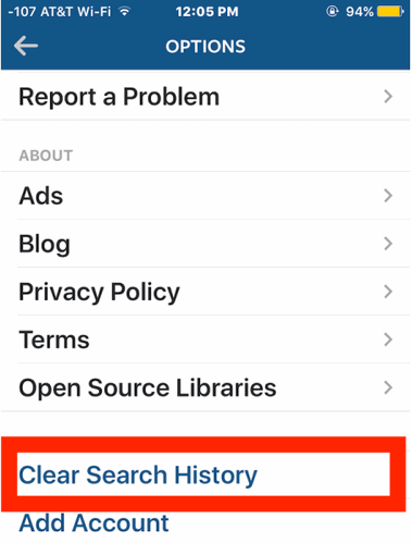 clear search history