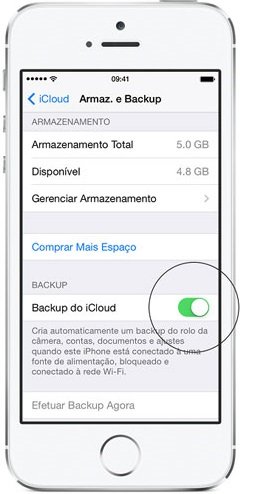 transferir dados para o novo iPad com o iCloud