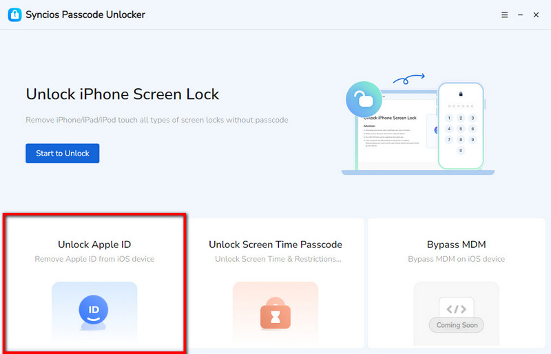 choose the module remove apple id