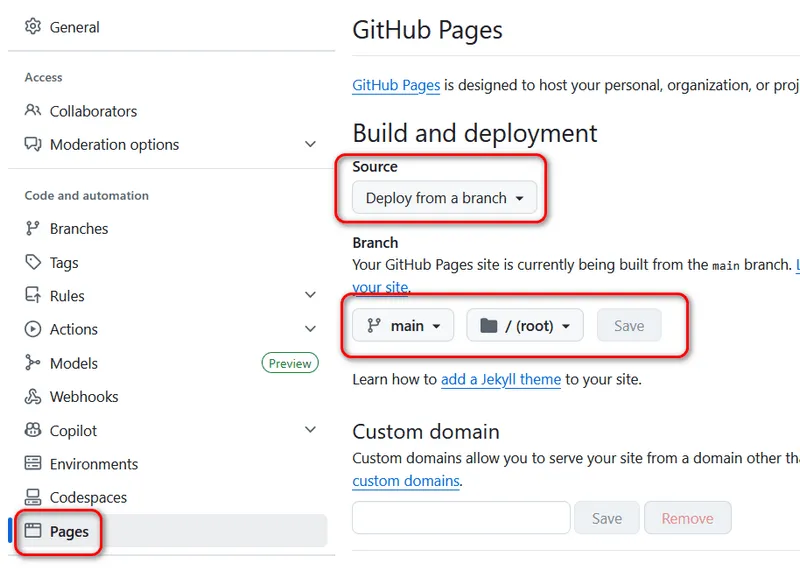 github pages