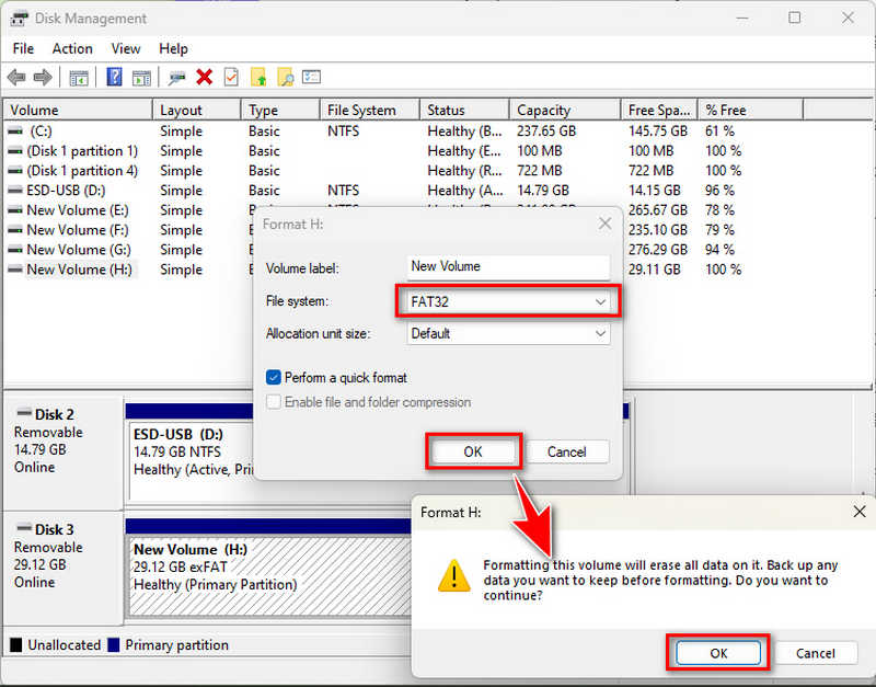 start formatting 32gb sd card for raspberry pi
