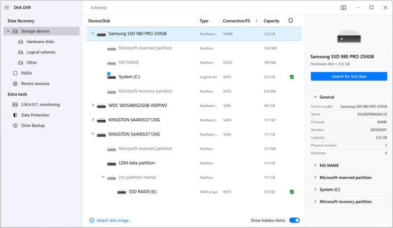 data recovery software for windows: disk drill