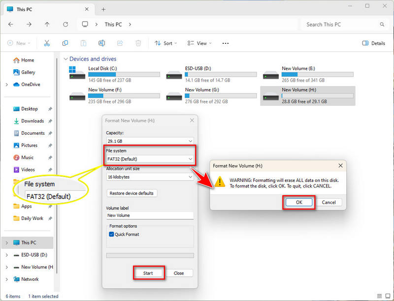 format sd card for raspberry pi with windows files explorer