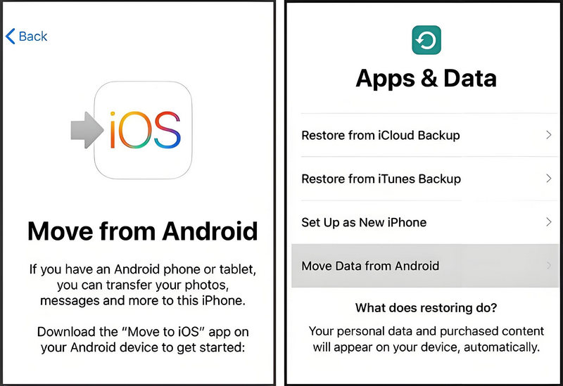 move android contacts to iPhone