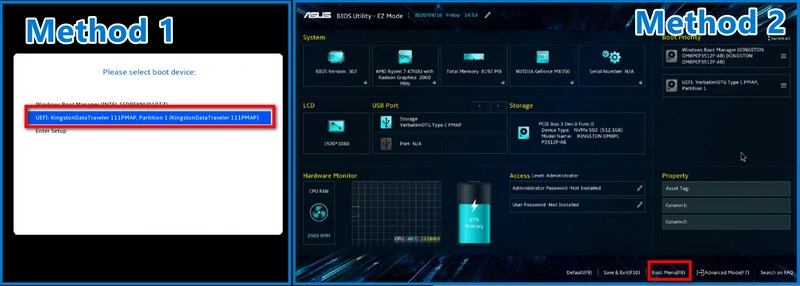 open boot menu