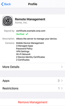 remove mdm profile