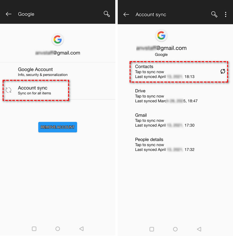 sync android contacts to iPhone