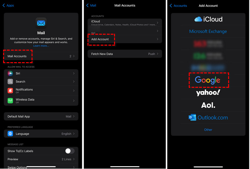 sync contacts from google to iPhone