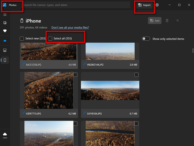 transfer photos from iPhone to pc with Windows Photos App