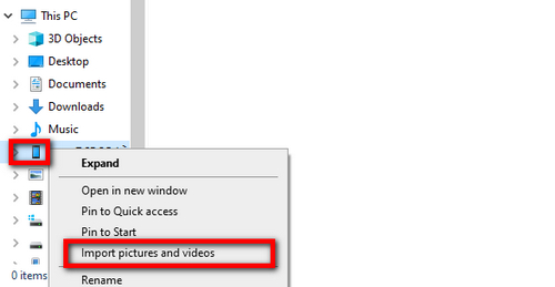 transfer photos from iPhone to pc with file explorer