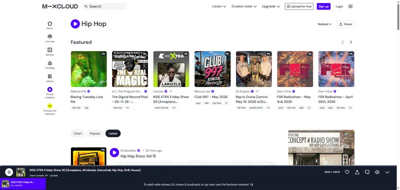 Unblocked Music Sites for School: mixcloud
