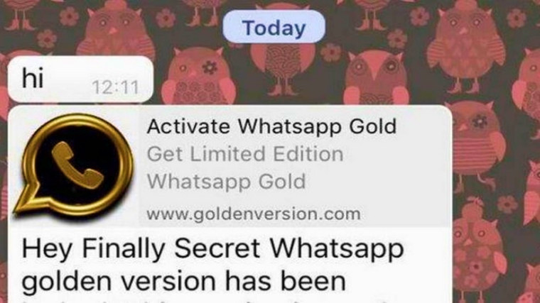 whatsapp gold scam