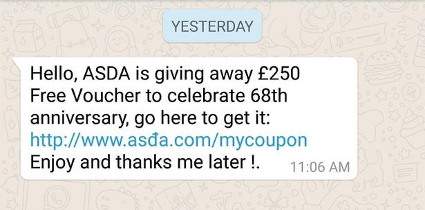 whatsapp malware scam