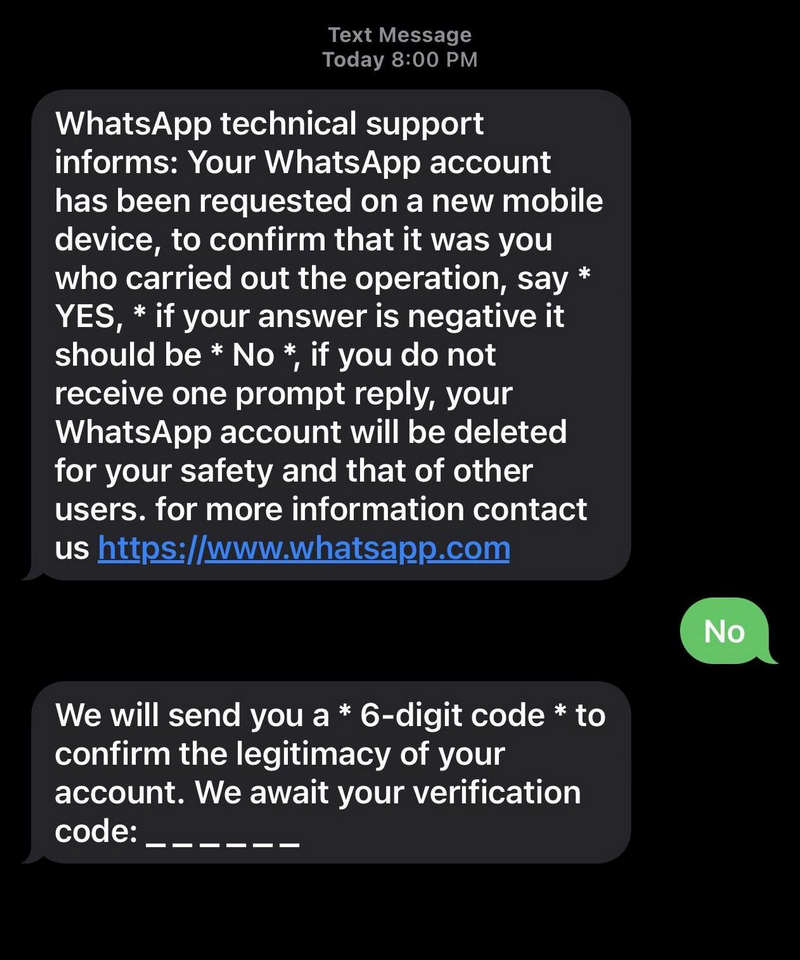 whatsapp tech support scam