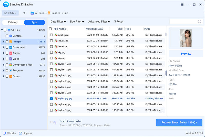 recover files
