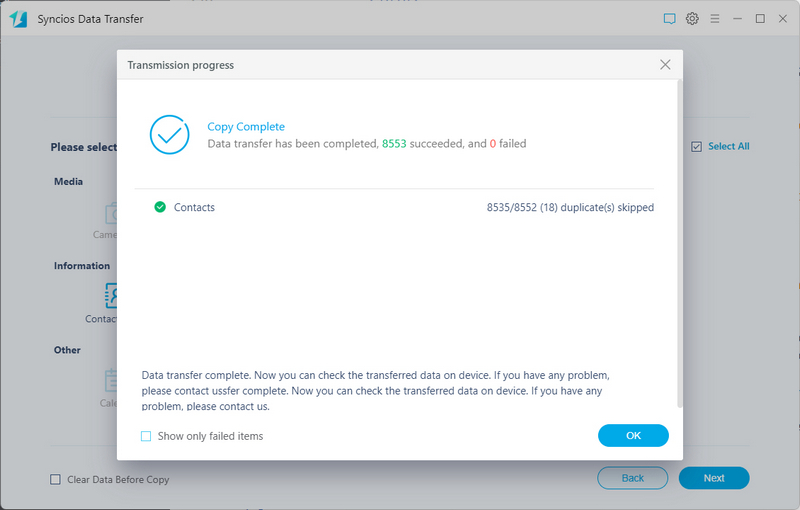 transfer all android contacts to iphone