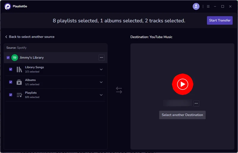 choose destination platform