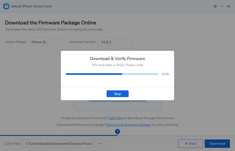 downloading the firmware package