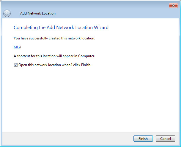 add network location step5