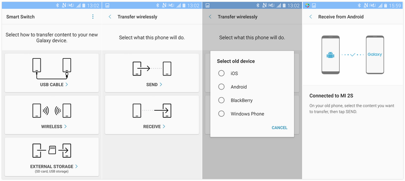 transfer android device to Samsung Galaxy s9