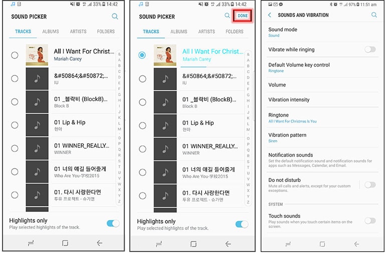 change Samsung Galaxy S25 ringtones