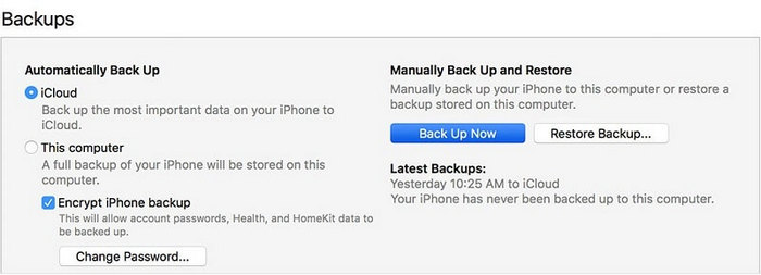 backup iphone whatsapp with iTunes