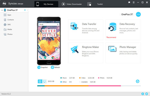 backup OnePlus 13t with syncios manager
