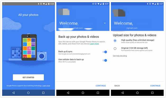 Backup Android Photos to Google Photo Library