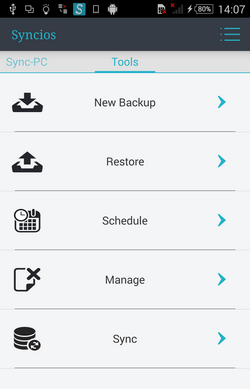 Backup android to dropbox