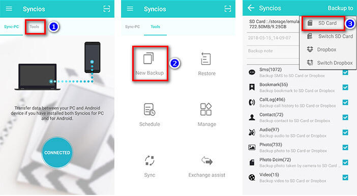 save OnePlus 13T data to SD card 