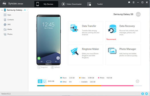 back up Samsung Galaxy S25 video to pc step1